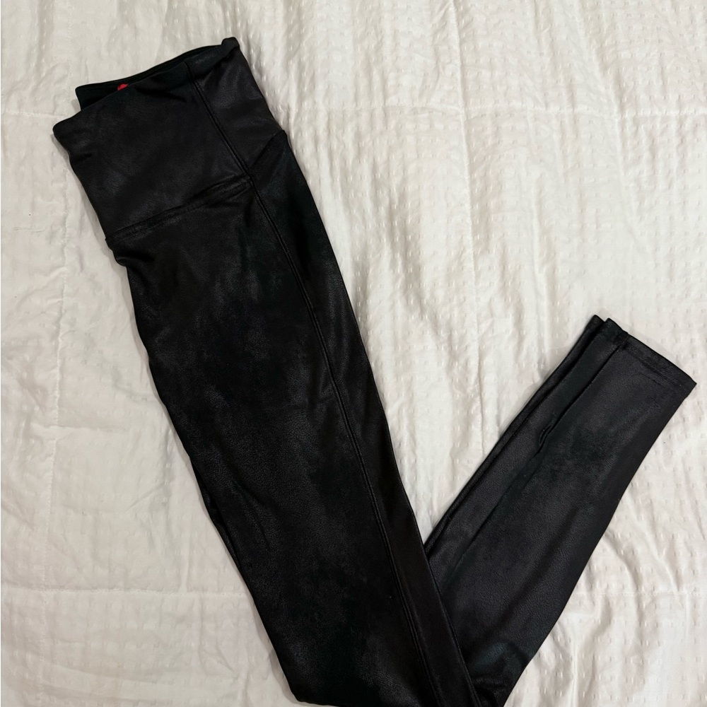 SPANX Shiny Black Leggings